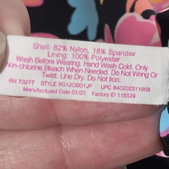 SO Multicolor‎ Floral One Piece Swimsuit XL - Picture 6 of 6